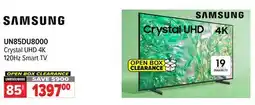 2001 Audio Video UN85DU8000 85 Crystal UHD 4K 120Hz Smart TV offer