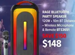 2001 Audio Video RAGE BLUETOOTH PARTY SPEAKER offer