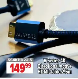 2001 Audio Video 5S4KHD22.5 V Series 4K Directional Active HDMI Cable 2.5m offer