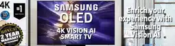 2001 Audio Video QN55S95F SAMSUNG OLED 4K VISION AI SMART TV offer