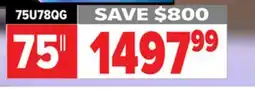 2001 Audio Video 75U78QG Hisense QLED Mini-LED Pro 75 TV offer