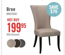 The Brick Bree Dining Chair with Vegan Leather Fabric - Taupe offer