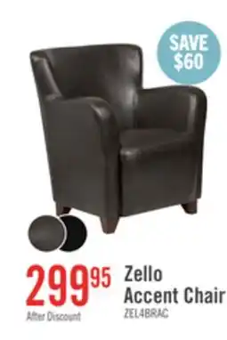 The Brick Zello 29.92 Faux Leather Accent Chair with Wood Legs - Brown offer