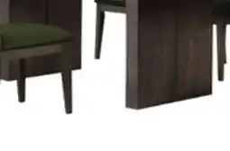 The Brick Zelda 7pc Dining Set with Table & 6 Chairs, 78-96W - White & Espresso Brown offer