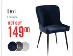 The Brick Lexi Dining Chair with Velvet-Look Fabric, Metal - Blue offer