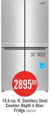 The Brick KitchenAid 36 19.4 Cu. Ft. French-Door Refrigerator - Stainless Steel - KRQC506MPS offer
