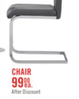 The Brick Jaye Dining Chair with Vegan-Leather Fabric, Metal - Grey offer