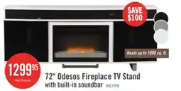 The Brick Odesos 72 Modern Electric Fireplace TV Stand with Storage and Cable Management for TVs up to 80 offer