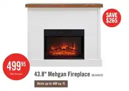 The Brick Mehgan 43.8 Modern Electric Fireplace - White & Brown Two Tone offer