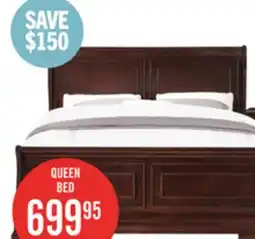 The Brick Marco Panel Bed with Headboard & Frame, Cherry Brown - Queen Size offer