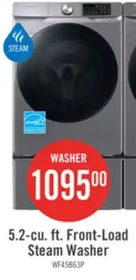 The Brick Samsung 5.2 Cu. Ft. Front-Load Steam Washer - Grey - Stackable - WF45B6300AP/US offer