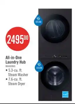 The Brick Samsung 5.3 Cu. Ft. Front-Load Steam Laundry Hub - Black Stainless Steel - WH46DBH550EVAC offer