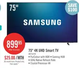 The Brick SAMSUNG 75 U7900F Crystal UHD 4K Smart Tizen OS TV (UN75U7900FFXZC) - 2025 Model offer