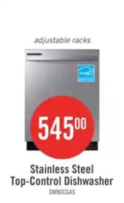 The Brick Samsung 24 53 dBA Built-In Top-Control Dishwasher with Hybrid Tub - DW80CG4021SRAA offer