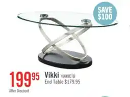 The Brick Vikki 48 Modern Oval Glass Top Coffee Table - Glass with Metal Base offer