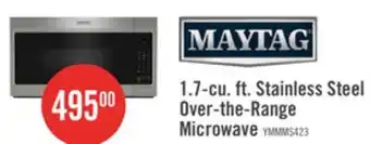The Brick Maytag 1.7 Cu. Ft. Over-the-Range Microwave with 900 Watts Cooking - Stainless Steel - YMMMS4230PZ offer