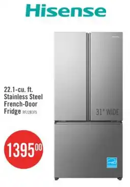 The Brick Hisense 31.3 22.1 Cu. Ft. French-Door Refrigerator - Stainless Steel - RF22B3FSE offer