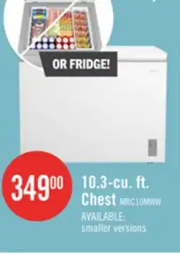 The Brick Midea 10.3 Cu. Ft. Convertible Chest Refrigerator-Freezer - MRC10M4CWW offer