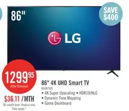The Brick LG 86 UA75 LCD 4K UHD Smart webOS TV (86UA7500ZUA.ACCQ) - 2025 Model offer