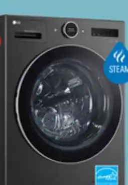 The Brick LG 5.7 Cu. Ft. Smart Front-Load High-Efficiency Steam All-in-One Laundry - Black Steel - WM6998HBA offer