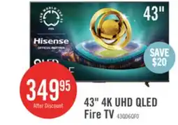 The Brick HISENSE 43 QD6QF QLED 4K UHD Smart Fire TV (43QD6QF) offer