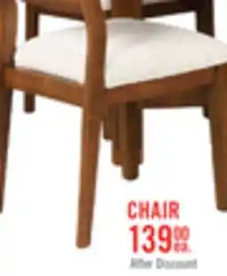The Brick Vale Dining Chair with Polyester Fabric, Wood - Brown & Beige offer