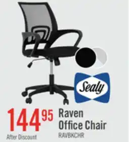 The Brick Sealy Raven 25.2 Adjustable Ergonomic Office Chair with Mesh Padding - Black offer