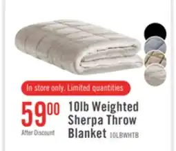 The Brick Weighted Sherpa Throw - Ivory offer
