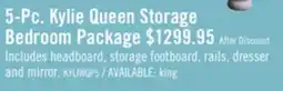 The Brick Kylie 5pc Bedroom Set with Storage Bed, Dresser & Mirror, Sand - Queen Size offer