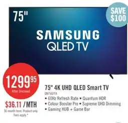 The Brick SAMSUNG 75 Q7F QLED 4K UHD Vision AI Smart Tizen OS TV (QN75Q7FAAFXZC) - 2025 Model offer