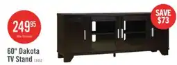 The Brick Dakota 60 TV Stand with Storage and Cable Management for TVs up to 65- Espresso offer