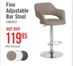 The Brick Finn Barstool with Swivel & Adjustable Seat, Vegan Leather Fabric, Metal - Beige offer