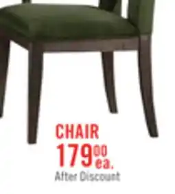 The Brick Zelda Dining Chair with Chenille Fabric - Green & Espresso Brown offer