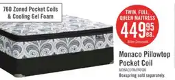The Brick Springwall Monaco Pillowtop Medium Twin Mattress offer