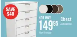 The Brick Arlo Bedroom Chest of Drawers, 5-Drawer, 23.6W x 36.2H, Made in Canada - White offer