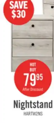The Brick Hart Bedside 2-Drawer Nightstand, 18.4W x 22.2H, Made in Canada - White offer