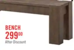 The Brick Kort & Co. Sol Dining Bench, 44W - Brown offer