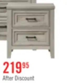The Brick Lara Bedside 2-Drawer Nightstand, 23.6W x 25.6H - Antique Grey offer