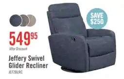 The Brick Jeffry 30.3 Velvet Fabric Swivel Glider Reclining Chair - Indigo Blue offer