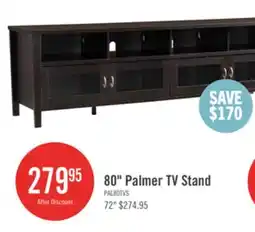 The Brick Palmer 80 TV Stand with Storage and Cable Management for TVs up to 90- Reddish Brown offer