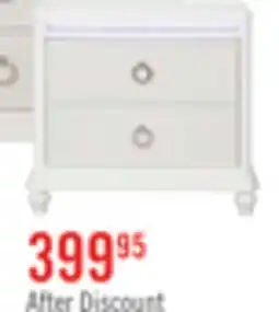 The Brick Ava Bedside 2-Drawer Nightstand with LED Light, 32.5W x 28H, Glam - White offer