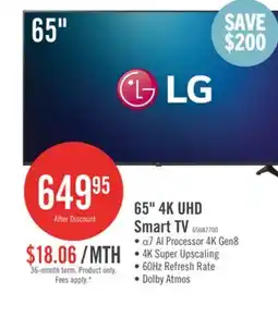 The Brick LG 65 UA77 4K UHD Smart webOS TV (65UA7700PUB.ACCQ) - 2025 Model offer