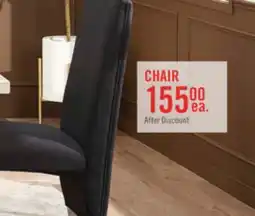 The Brick Vega Dining Chair with Polyester Fabric, Wood, Channeled Tufting - Black offer