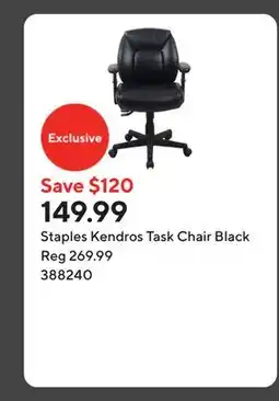 Staples Staples Kendros Task Chair Black offer
