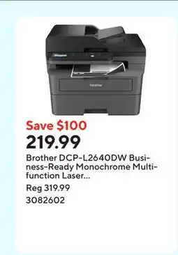 Staples Brother DCP-L2640DW Business-Ready Monochrome Multifunction Laser Printer offer