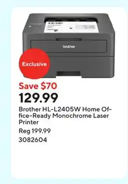 Staples Brother HL-L2405W Home Office-Ready Monochrome Laser Printer offer