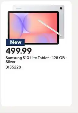 Staples Samsung S10 Lite Tablet - 128 GB - Silver offer