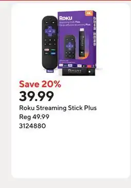 Staples Roku Streaming Stick Plus offer