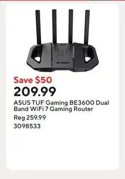 Staples ASUS TUF Gaming BE3600 Dual Band WiFi 7 Gaming Router offer