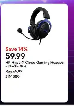 Staples HP HyperX Cloud Gaming Headset - Black-Blue offer